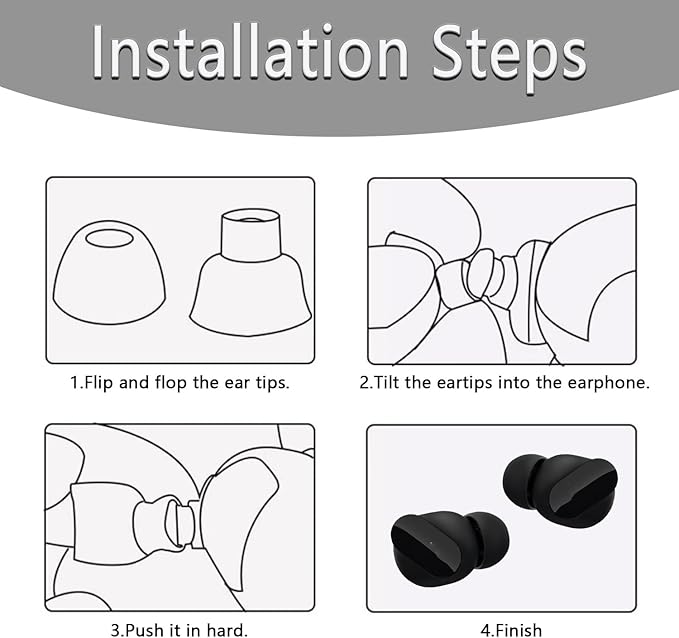 Replacement Silicone Ear Tips for Beats Fit Pro/Studio Buds/Studio Buds+ Headphone, 6 Pairs Earbuds Eartips L/M/S, Eargels Set Fit in Case, Earplug Ear Cap (Black with Pen)