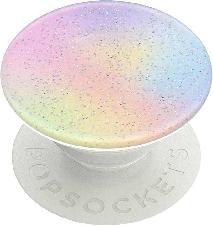 PopSockets Phone Grip with Expanding Kickstand, Glitter PopGrip - Glitter Pastel Nebula