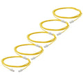 TRUECABLE Cat6 Component Rated Patch Cable, Unshielded (U/UTP), 10ft, Yellow, 28AWG Solid Copper, Snagless 10G High-Speed Ethernet Cable, PoE++ 4PPoE 100W, UL Listed, RoHS-3, 5 Pack