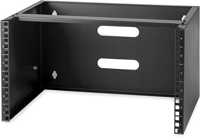 StarTech.com 6U Wall Mount Network Rack - 14 Inch Deep (Low Profile) - 19" Patch Panel Bracket for Shallow Server and IT Equipment, Network Switches - 44lbs/20kg Weight Capacity, Black (WALLMOUNT6)