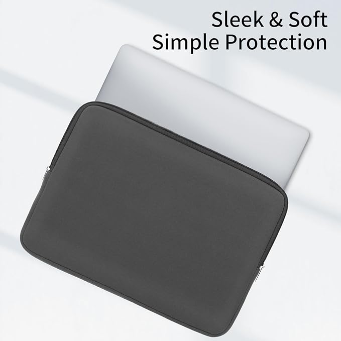 RAINYEAR 11-11.6 Inch Laptop Sleeve Protective Case Soft Lining Carrying Bag Padded Zipper Cover Compatible with 11.6" MacBook Air for 11" Notebook Computer Tablet Chromebook (Gray, Upgraded Version)