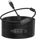 LDKCOK 50FT Active USB Extension Cable 2.0 Male to Female with A Extension chipset Signal Booster - Active Extension/Repeate