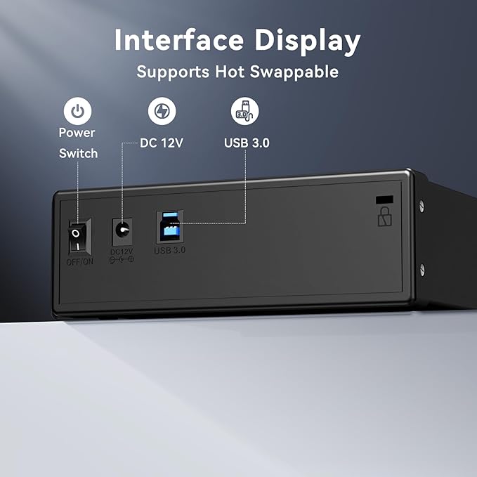 5.25" Blu-Ray/CD/DVD SATA Drive enclosure with USB A/C 3.0, 5.25 drive enclosure, Optical Drive Enclosure, Aluminum Alloy, Hot swappable(Optical Drive not included)