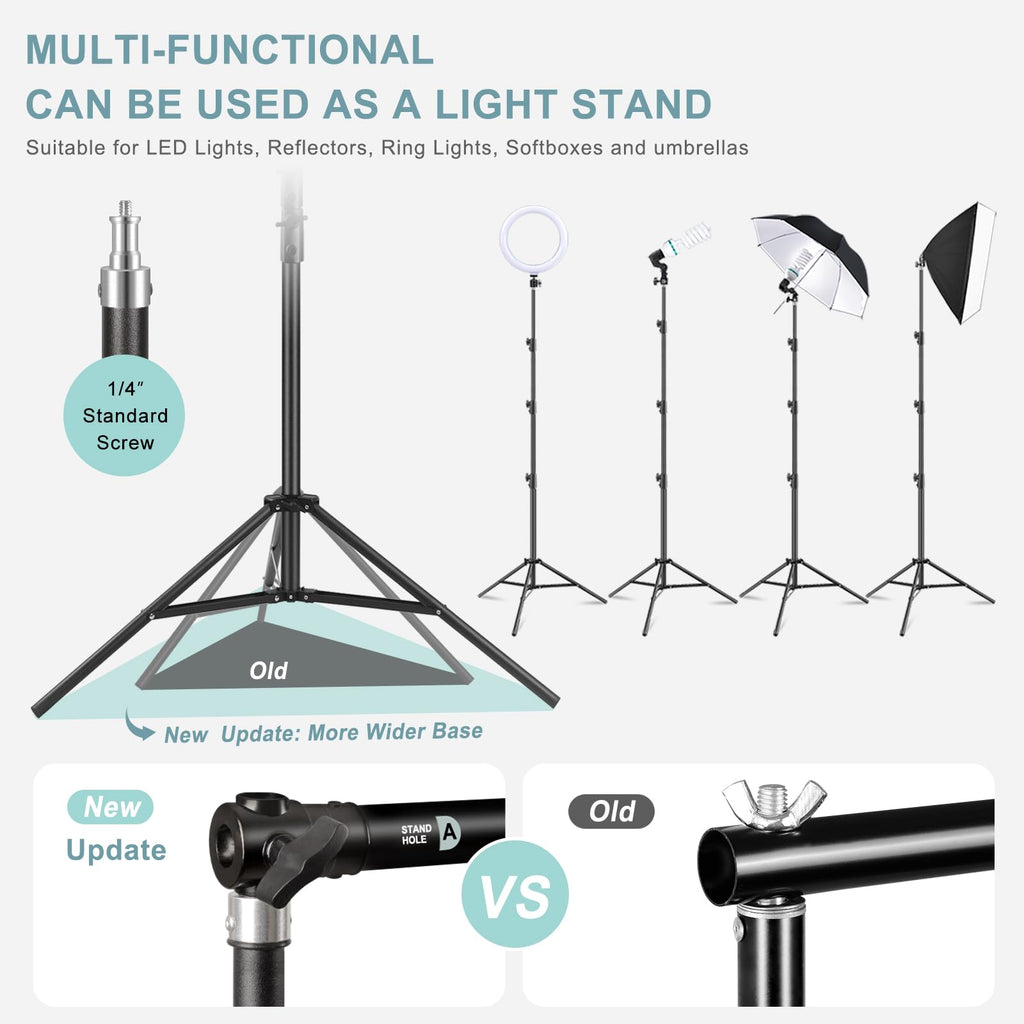 10.2x10Ft Heavy Duty Backdrop Stand, MSKIRA Adjustable Backdrop Support System Kit, Photoshoot Background Stand for Parties, Advertising Display with 6 Clamps, 4 Clips, 2 Sandbags, Carry Bag