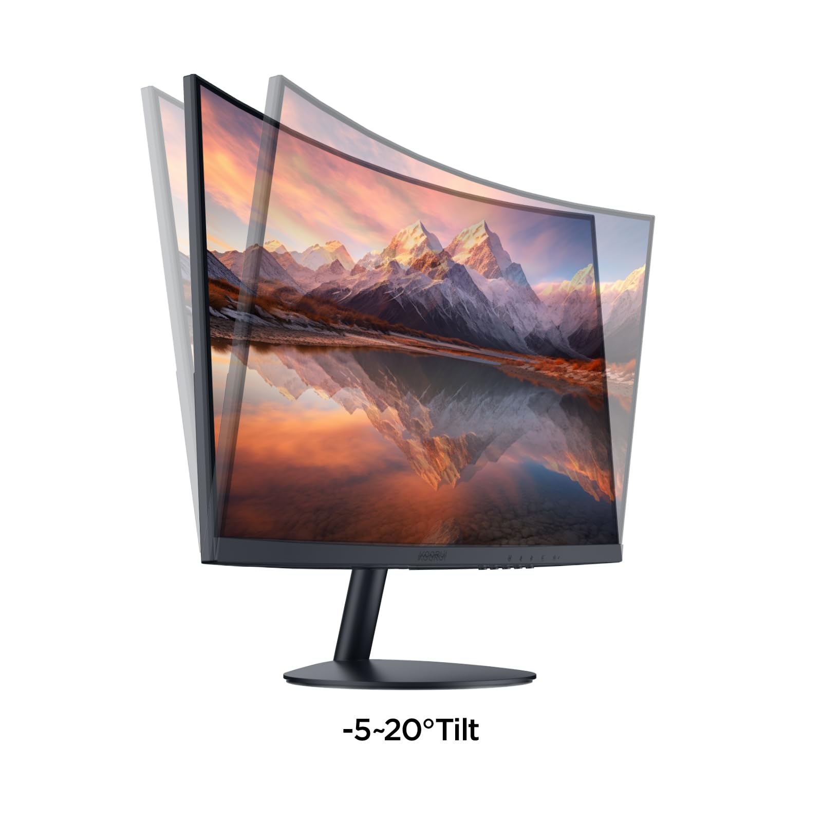 KOORUI 24 inch Curved Computer Monitor, FHD 100Hz VA 1500R PC Screen