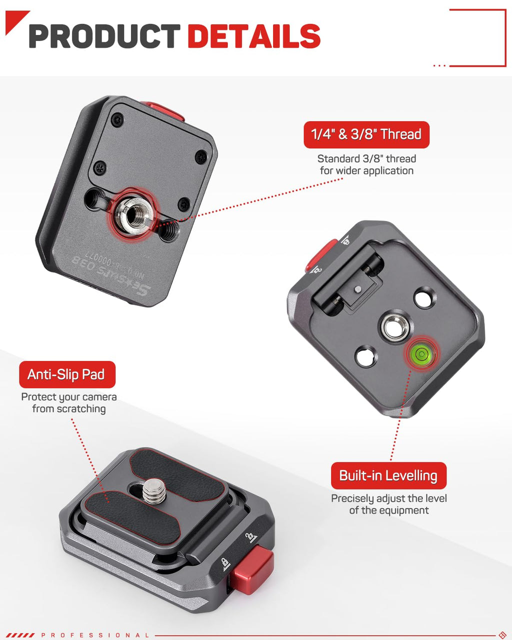 IFOOTAGE Q38-PL Quick Release Plate Camera QR Adapter