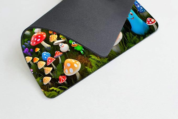 Happy Mushroom Mouse pad Customized Mousepad Non-Slip Rubber Base Mouse Pads for Computers Laptop Office Desk Accessories Mouse pad