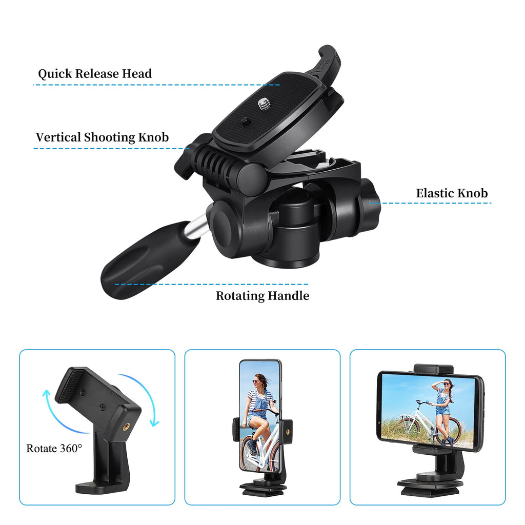 JOILCAN Tripod Camera Tripods, 74" Tripod for Camera Cell Phone Video Recording, Heavy Duty Tall Camera Tripod Stand, Professional Travel DSLR Tripods Compatible with Canon iPhone, Max Load 15 LB