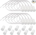 10PCS Recessed Wired Security Window Door Contact Sensor, Normally Closed NC, Door Alarm Magnetic Reed Switch with 2 Wire, ABS White, RC-33