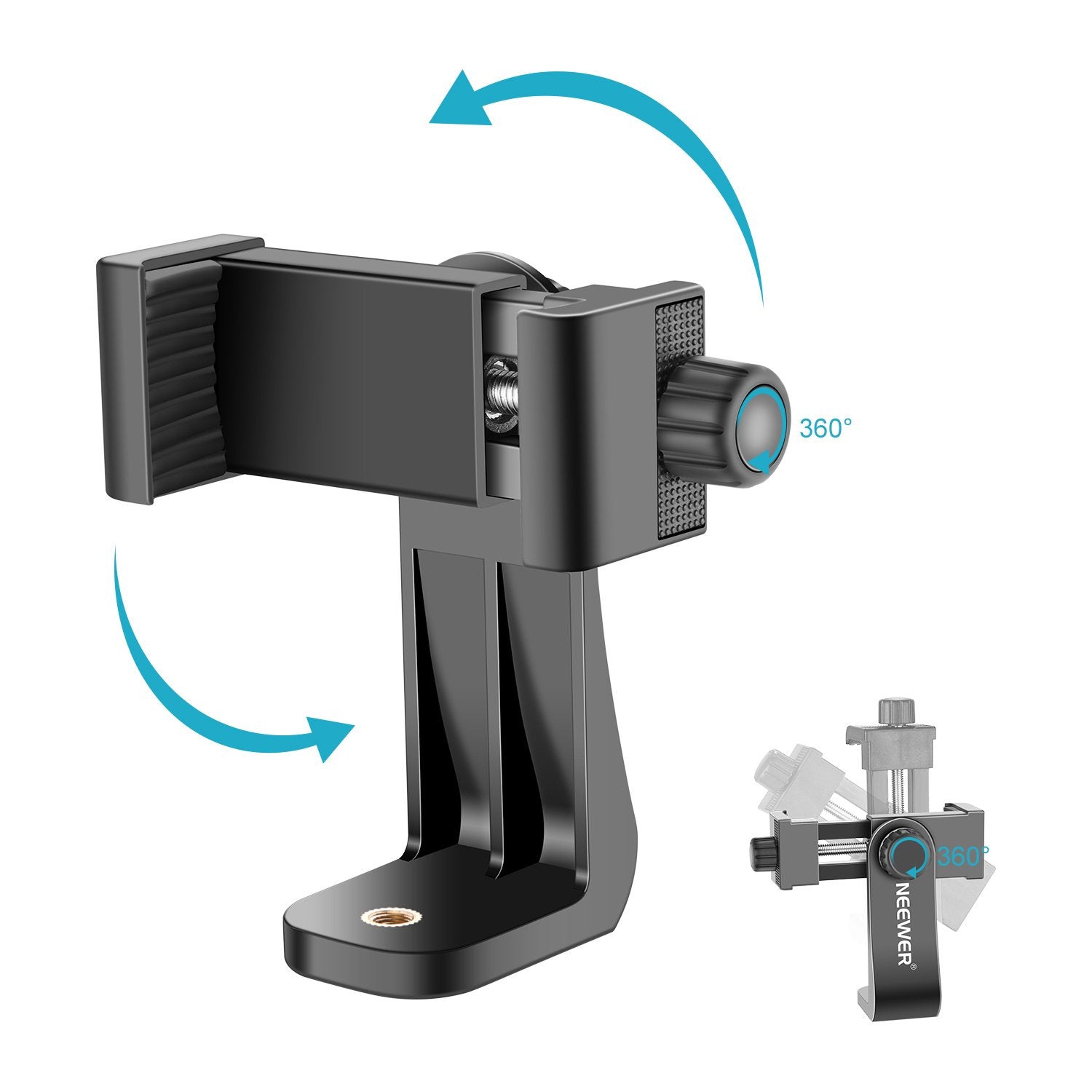 NEEWER Smartphone Holder Phone Tripod Mount Compatible with iPhone Android