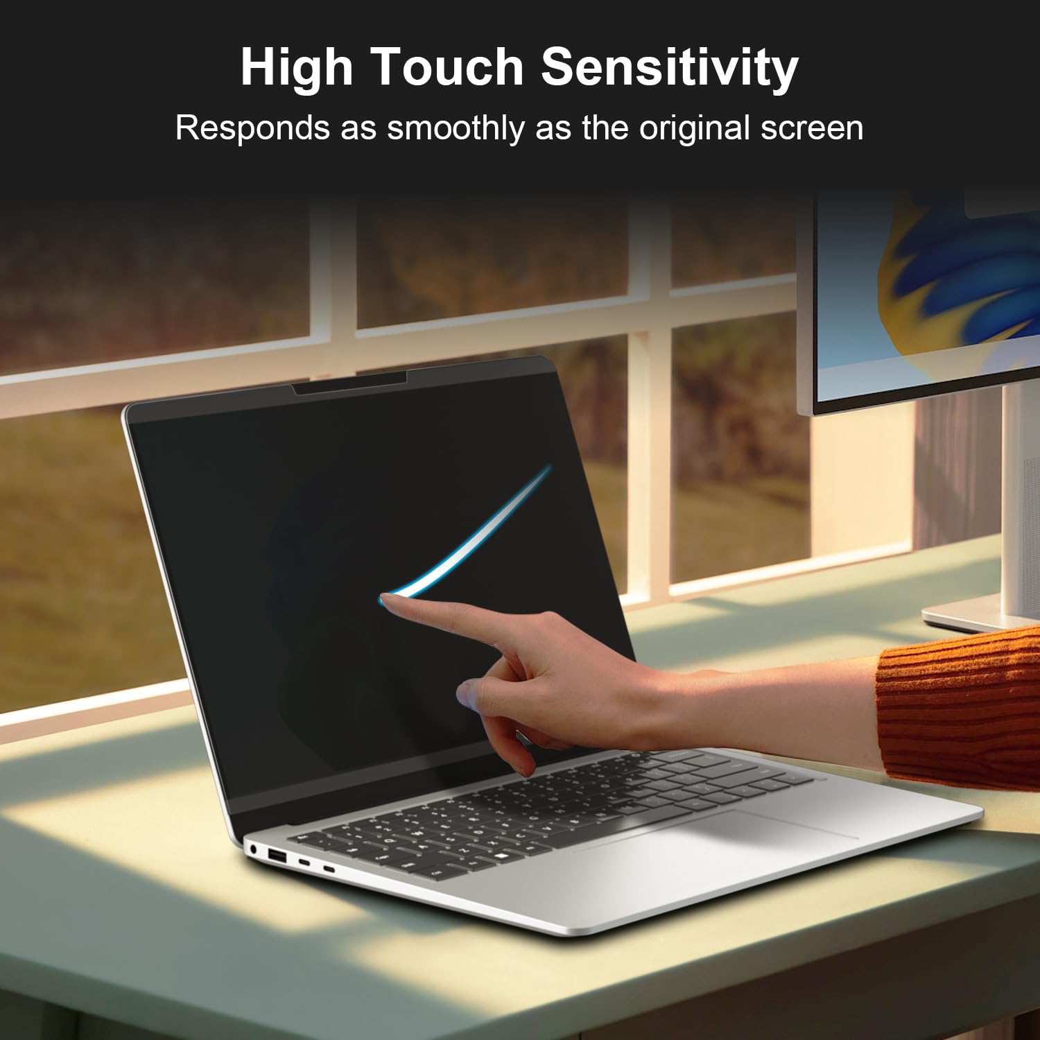 LUSA DESIGN 13.8 Inch Magnetic Privacy Screen for Microsoft Surface Laptop 7, Removable Anti Glare Screen Protector, Blue Light Computer Filter, Anti Spy Easy Install