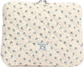 Puffy Laptop Sleeve 13-15.6 Inch Cute Quilted Laptop Protective Case Padded Floral Computer Sleeve for MacBook (A-Blue, 11 Inch)