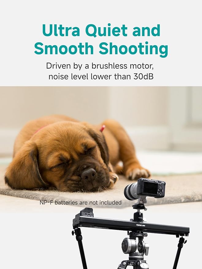 Accsoon Toprig Motorized Camera Slider, 24''/60cm Electric Video Slider with App/Button Control, 120° Panoramic Shooting, Time-Lapse/Loop Mode/Speed Konb, Compatible with DSLR,GoPro,Insta360,Phone
