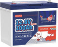12V100Ah Group24 Mini LiFePO4 Battery, Grade A Battery Cells, Drop-in Replacement for Lead Acid Battery, 100A BMS, Up to 15000 Cycles, Lithium Battery for RV & Motor Home, Marine, 1 Pack