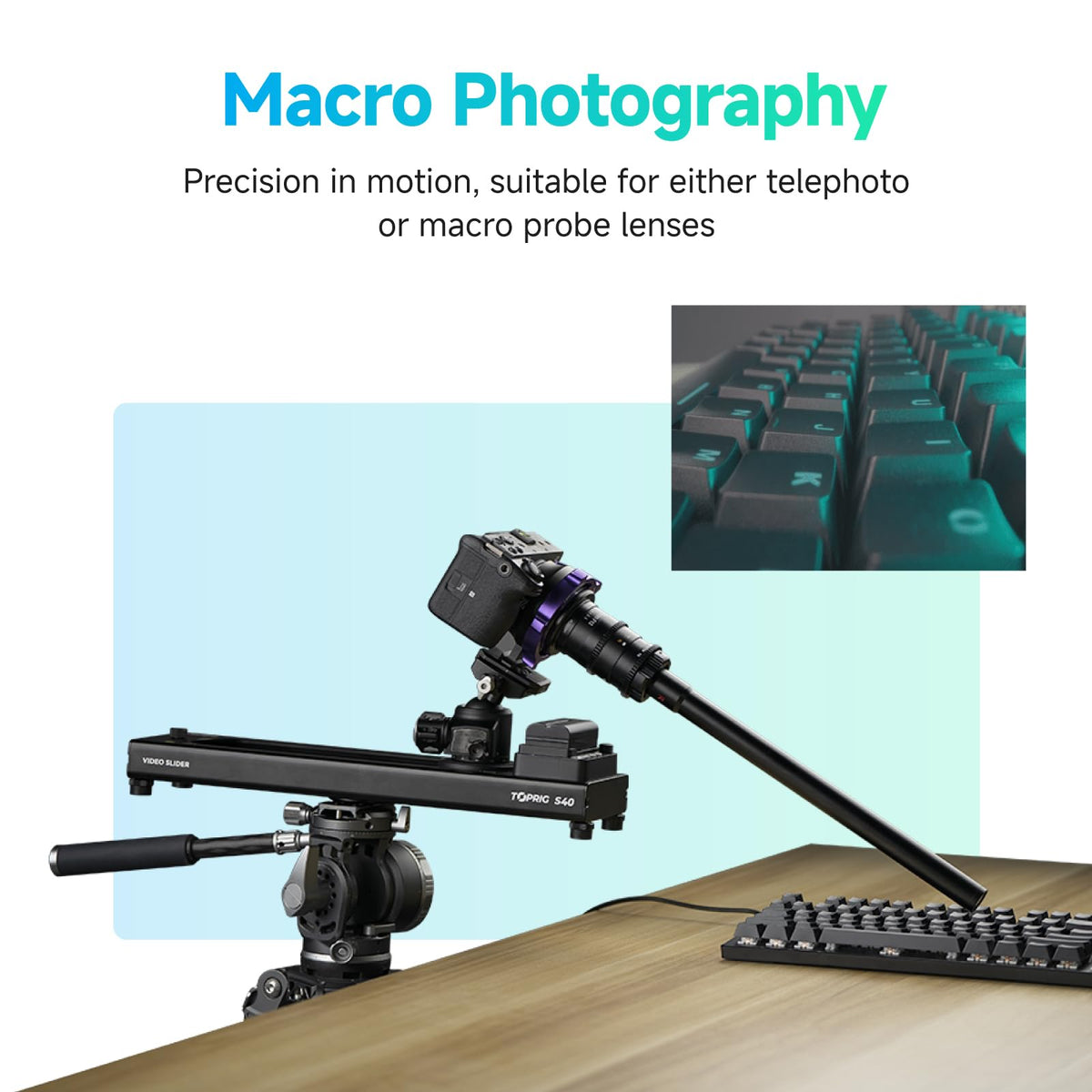 Accsoon Toprig S40 Motorized Camera Slider, 16inch