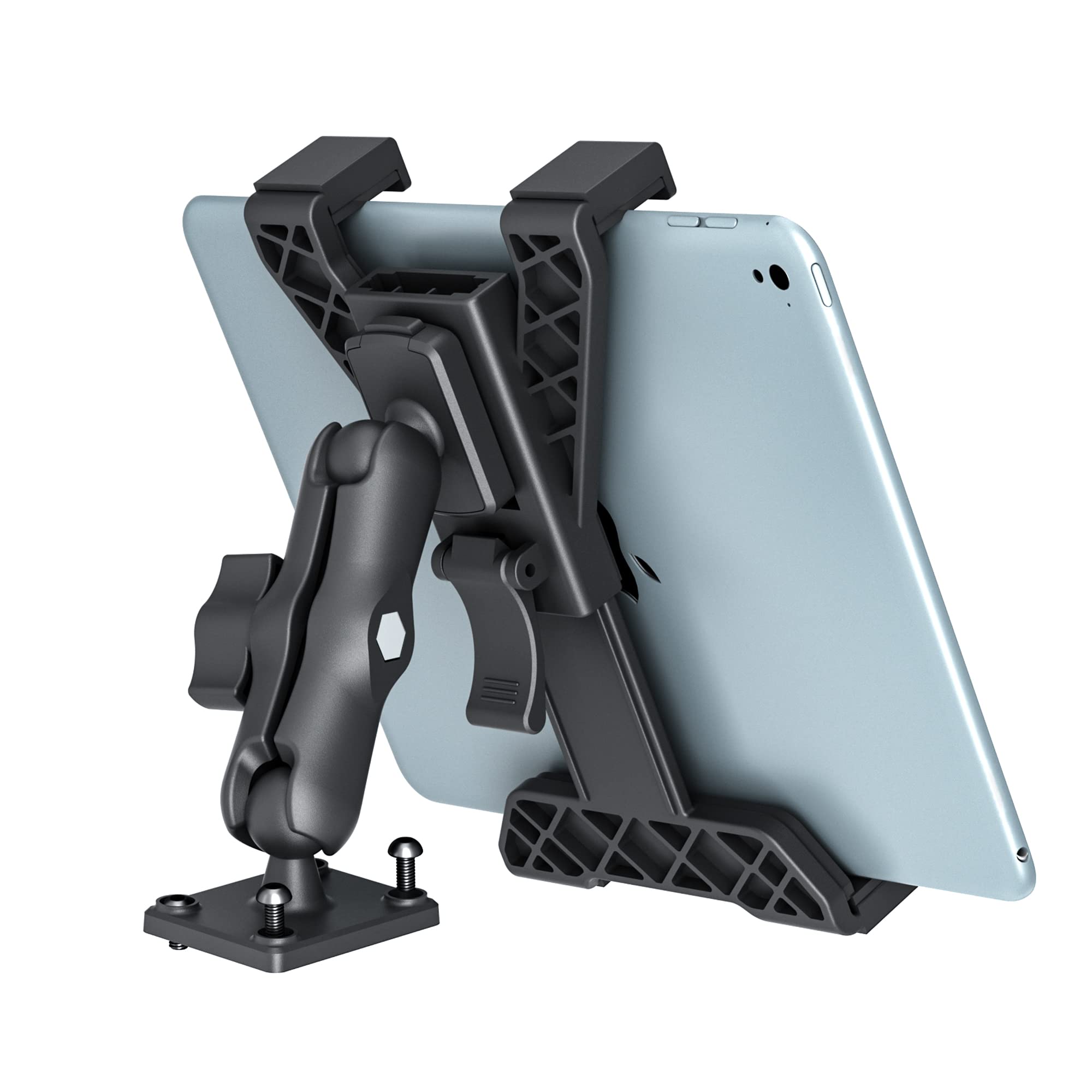 OHLPRO Tablet Holder for Truck, Heavy Duty Drill Base Tablet Car Mount for iPad, mini, Samsung Galaxy (7" - 11") for Dashboard, Desks, Tabletop, ipad Mount Great for Wall, Commercial Vehicles