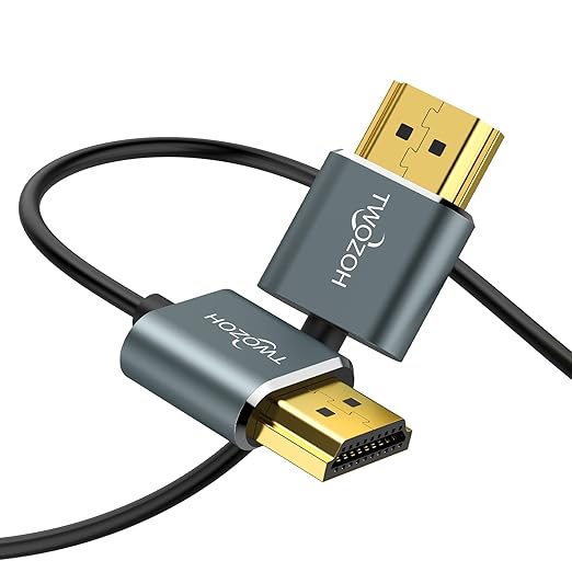 Twozoh Slim 4K HDMI Cable 6.6FT 10 Pack, Ultra Thin & Flexible Skinny HDMI to HDMI 2.0 Cord Support 4K/60HZ 18gbps Laptop, Monitor, PS5, PS4, Xbox One, Fire TV
