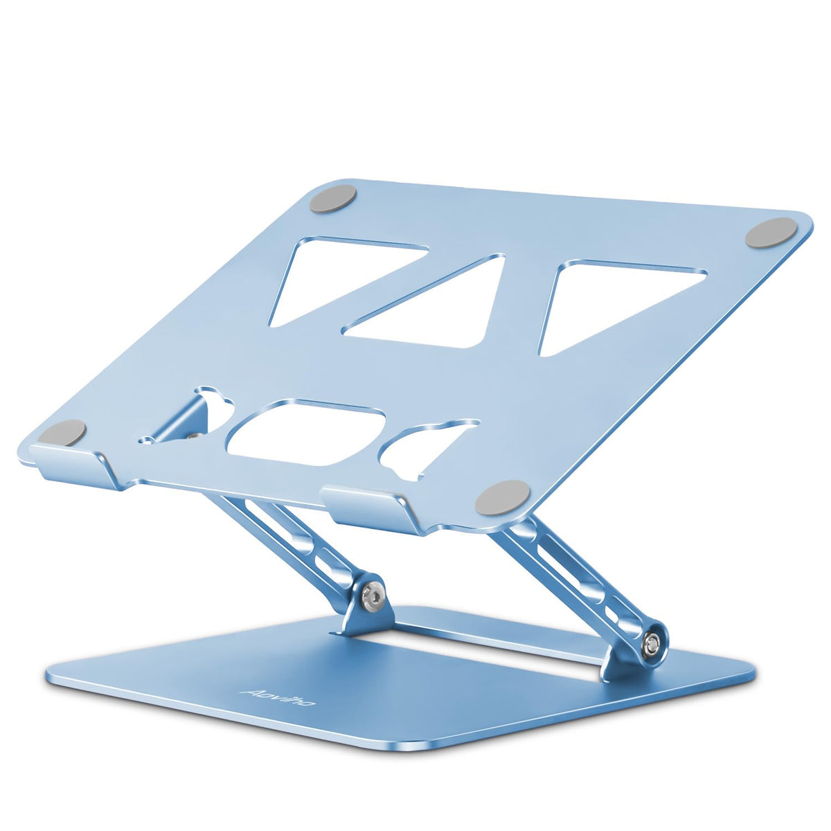 Aoviho Adjustable Laptop Stand for Desk,Portable Laptop Stand Holder and Riser,Foldable Aluminum Notebook Computer Stands for MacBook Air Pro HP Lenovo Dell Samsung Chromebook, 10-15.6 inch, Sky Blue
