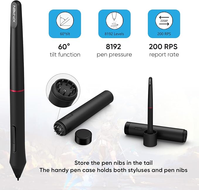 Drawing Tablet with Screen XPPen Artist 22R pro Computer Graphics Tablet 120% sRGB with Battery-Free Stylus Full-Laminated Technology, 21.5 inch Pen Display with 20 Shortcut Keys & 2 Red Dial(Black)