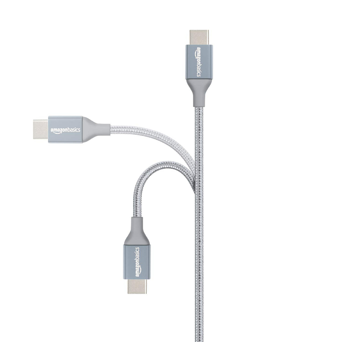 Amazon Basics Nylon Braided USB-C to USB-A 2.0 Fast Charging Cable, 480Mbps Speed, USB-IF Certified, Charge and Sync, for Apple iPhone 16/15, iPad, Samsung Galaxy, Tablets, Laptops, 3 foot, Dark Grey