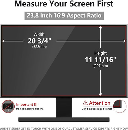 23.8 Inch Computer Privacy Screen Shield 2 Pack for 16:9 Widescreen Desktop