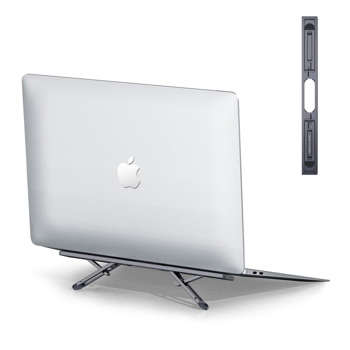 nediea Aluminum Laptop Riser, 4 Adjustable Heights, Foldable for Desk