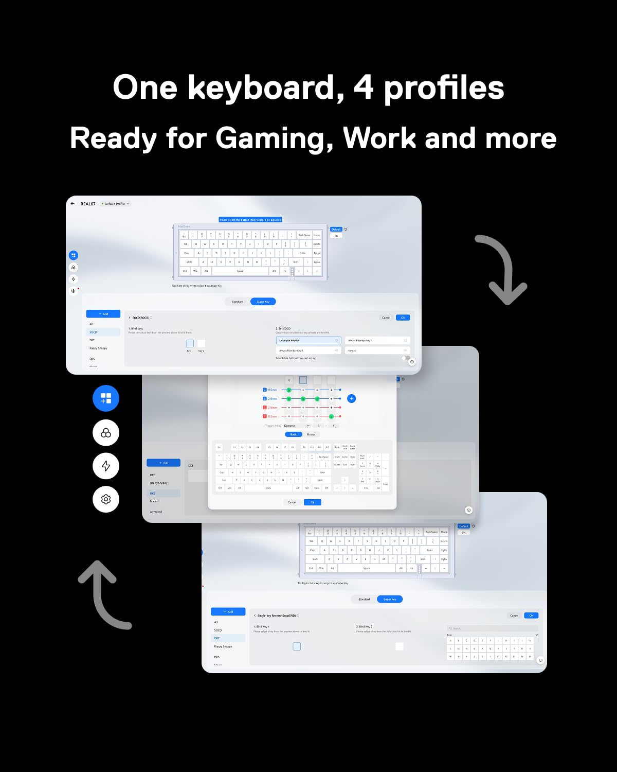 MelGeek REAL67 Wired Hall Effect Magnetic Gaming Keyboard, 65% Layout