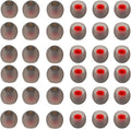 36 Pieces Small Earbud Tips Soft and Comfortable Ear Bud Replacement Pieces Silicone Fit Most in-Ear Headphones，Inner Hole 3.8mm -5.5mm，Small Black and Red Replacement Eartips