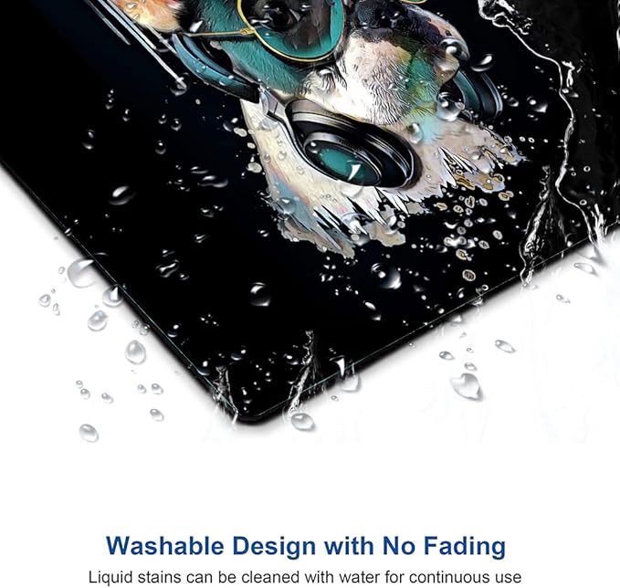 Square Mouse Pad, Colorful Stylish Bulldog Mouse Pad, Mouse Mat Square Waterproof Mouse Pads Non-Slip Rubber Base MousePads for Office Laptop