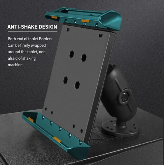 Strg Industrial Tablet Mount for 7.0" - 8.7" iPad/iPad mini Samsung Galaxy Tablets, Heavy Duty Tablet Holder Compatible with RAM B 1" and C 1.5" Size Round Ball Mounts Bases (Not Included Ball Mount)