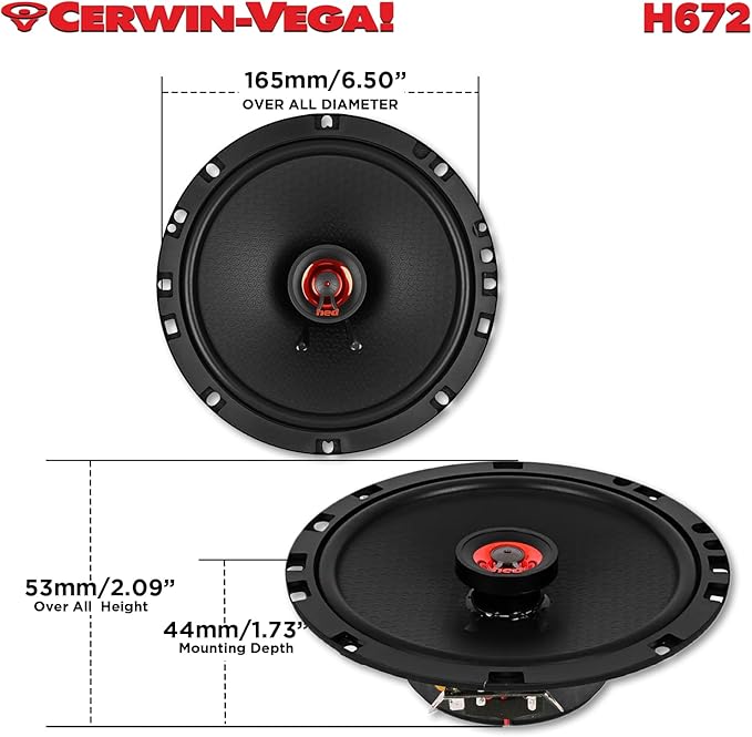 CERWIN-VEGA! HED 2025 Edition -6.75" Coaxial Speaker-H672