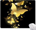 Hokafenle Mouse Pad, Gold Butterfly Mouse Pad, Cute Mouse Pads with Design, Square Mouse Mat Waterproof Non-Slip Rubber Base Mousepad for Office Laptop