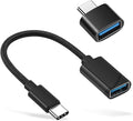 BORLTER CLAMP USB C to USB 2.0 Adapter, Type-C OTG Cable [2 Pack] USB Type C Male to USB Female Adapter, USB-C Adapter for MacBook 2019/2018/2017,iPad,Samsung Galaxy and More