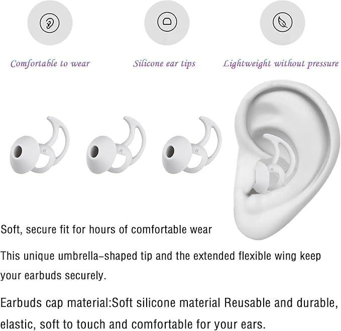 Small Silicone Ear Tips Replacement Earbud Tips Compatible with Bose Quietcomfort and Sport Headphone Eartips Rubber Tips Earbud Cap 3 Pairs