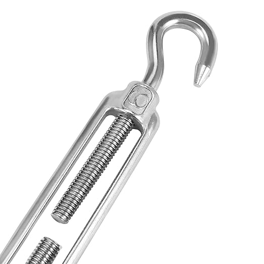 13 Pack M6 Turnbuckle Hook & Hook Turnbuckles, 304 Stainless Steel Turnbuckle, Heavy Duty Turnbuckle for Wire Rope Tension