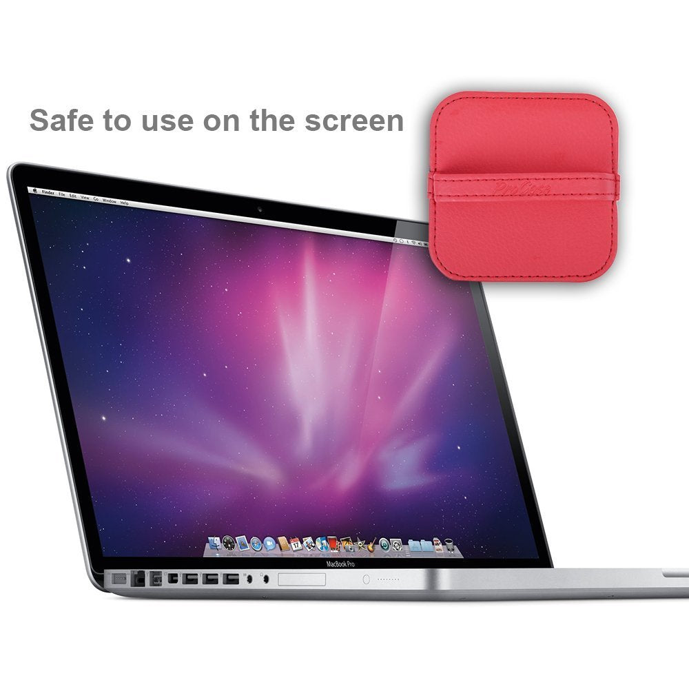 ProCase 4 Pack Screen Cleaning Pad, Elastic Strap Soft Cloth Wipes Screen Cleaner for iPad, iPhone, MacBook, Tablets, Laptop, Cellphone, Computer, Camera, TV Screen -Color Mixed
