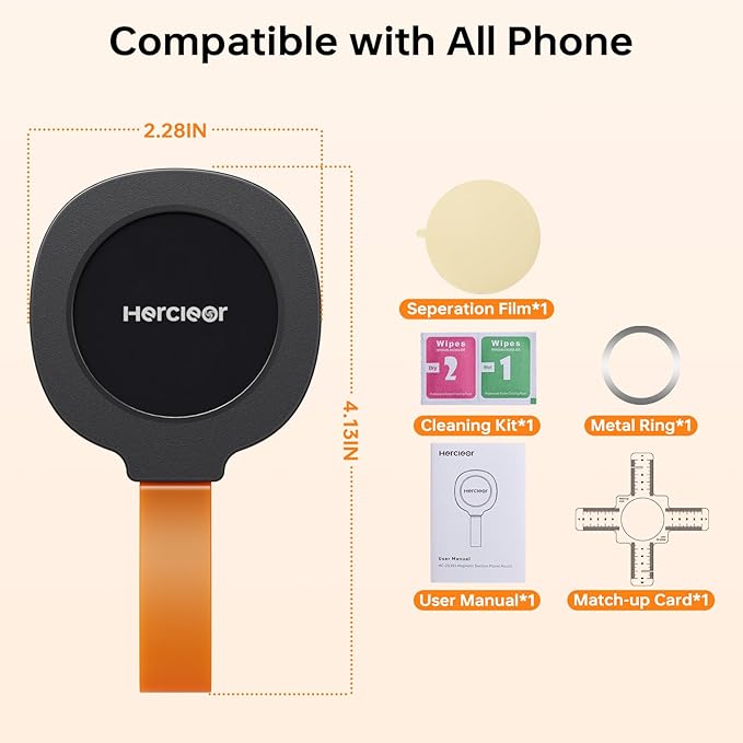 Magnetic Suction Cup Phone Mount, Ultra-Comfort Silicone Suction Grip Holder Stand for MagSafe, Hands-Free Mirror Shower Phone Holder Mount for TikTok/Video/Selfies/Shower