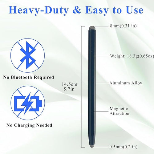 2-in-1 Stylus Pen for Touchscreen with Magnetic, Kenkor 2PCS Stylus Pencil