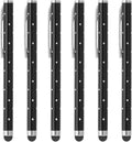 PATIKIL Stylus Pens for Touch Screens, 6 Pcs High Precision Universal Bling Stylus Crystal Metal Capacitive Pen for Touch Screen Devices Phone Tablets Laptop, Black