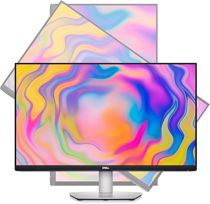 Dell S2722QC Monitor - 27 inch 4K USB-C , UHD (3840 x 2160) Display, 60Hz Refresh Rate, 8MS Grey-to-Grey Response Time, Built-in Dual 3W Speakers, 1.07 Billion Colors - Platinum Silver