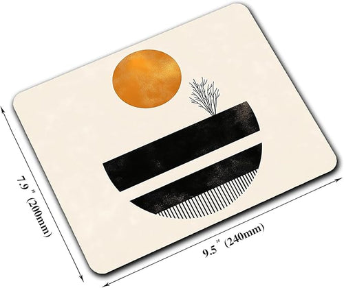 Aesthetic Art Magic Boho Custom Mouse Pad with Non-Slip Rubber, Small Square Design for Wireless Laptop & Computer Mouse Pads for Desk, 9.5 x 7.9 inch Smooth Surface for Gaming & Office