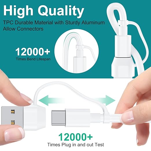 4 in 2 Apple Watch Charger, USB C Apple Watch Charger Cable for Apple Watch/iPhone, Watch Magnetic Charging Cord for iWatch Series SE/8/7/6/5/4/3/2 - Wireless Travel Watch Charger AirPods&iPad-6FT