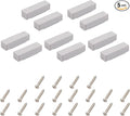 5Pcs Magnetic Reed Switch Wired Surface Mount Normally Closed NC Contact Sensor Alarm Magnetic Door Switch with 2 Wires, ABS White, MC-44b