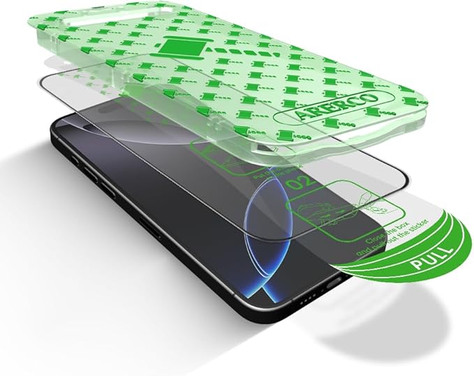 Full Edge Coverage 9H+ Glass 2 Pack+2 Camera lens cover for iPhone 16 Pro Max Screen Protector (12FT Military Grade Shatterproof) for 16 ProMax Tempered HD Clear Anti-Scratch 6.9