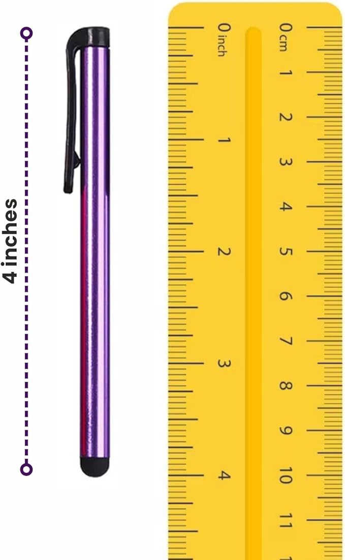 Stylus Pens for Touch Screens, 100 Pieces Universal Colorful Long Metal Stylists Pack for iPad, iPhone, Android, Galaxy, Chrome Book, Tablets, Assorted Colors All Devices - 4"