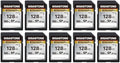 [5-Yrs Free Data Recovery] GIGASTONE 128GB SD Card 10-Pack, 4K Camera Pro, A1 V30 SDXC Memory Card 4K UHD Video Compatible with Canon Digital Camera, with 10 Mini Cases