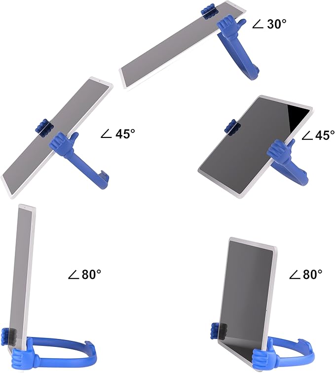 Honsky Thumbs Up 2 Pack Tablet Stand - Compatible with iPad, Samsung Galaxy Tabs, iPhone Pro Max - Universal Cute, Blue/Yellow