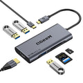 USB Docking Station,QGeeM Triple Monitor DisplayLink Docking Station for Laptop with HDMI,VGA,100W PD Charging,Gigabit Ethernet,SD/TF Reader,5 USB Ports,Compatible with MacBook,Dell,HP,Lenovo