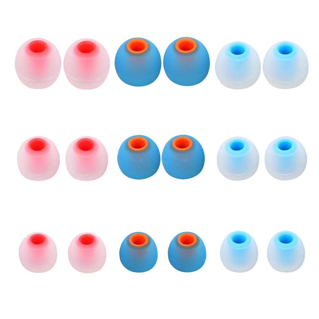 MMYQXI Silicone Replacement Earbud Tips Earbud Covers Ear Tips Fit for in-Ear Headphones (Inner Hole 3.8mm -5.1mm) Earbud Replacement Tips 9 Pairs