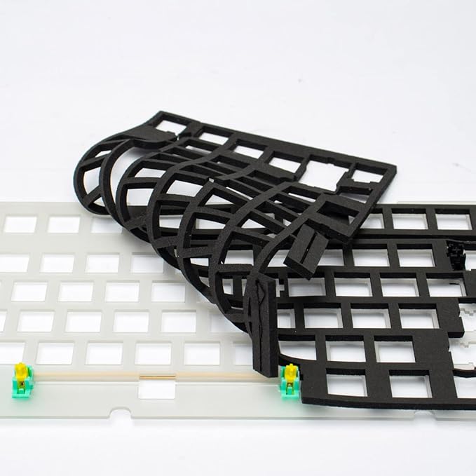 Mintcaps 2-Piece Set Keyboard Sound Dampening Foam - 68 Layout Silencer Pad Gasket EVA Switches Dampener for Mechanical Keyboard